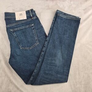Flint and Tinder Slim Fit Mens Jeans 36x32 Blue Denim‎ Made USA Huckberry NEW